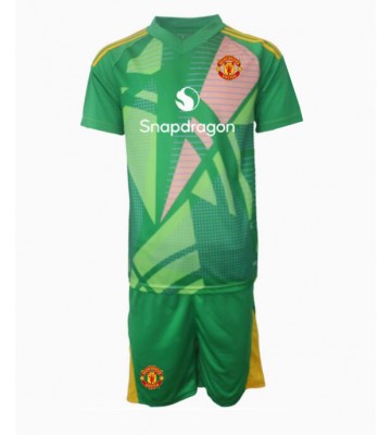 Manchester United Målvakt Tredje Tröja Barn 2024-25 Kortärmad (+ Korta byxor)